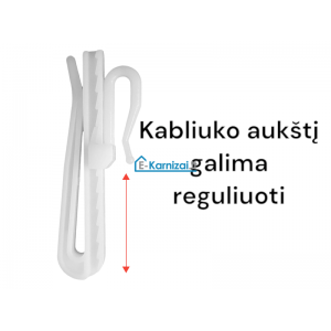 Kabliukas su slankiojančiu korpusu "U", ''SLIM'', ALU2+J